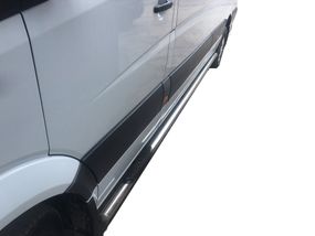 Боковые трубы (2 шт., нерж.) d60, Long-ExtraLong для Mercedes Sprinter 2006-2018 гг