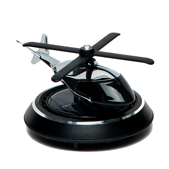 Автомобільний ароматизатор на сонячній батареї Вертоліт із обертовими лопатями, черный