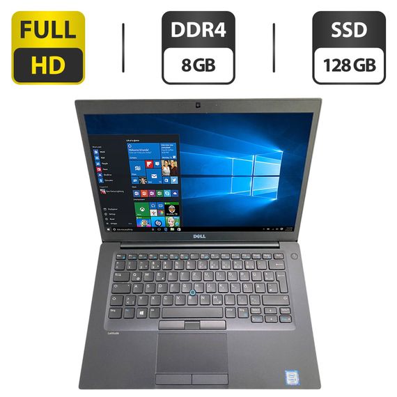 Ноутбук Dell Latitude 7480 / 14" (1920x1080) IPS / Intel Core i5-6300U (2 (4) ядра по 2.4 - 3.0 GHz) / 8 GB DDR4 / 128 GB SSD / Intel HD Graphics 520 / WebCam б/у