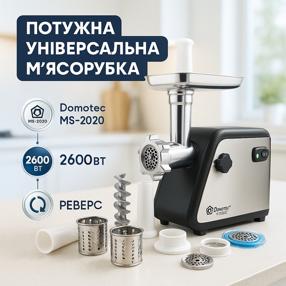 Портативна м'ясорубка для кухні, Електрична м'ясорубка з металевим редуктором 'ясорубки для кафе DI-47