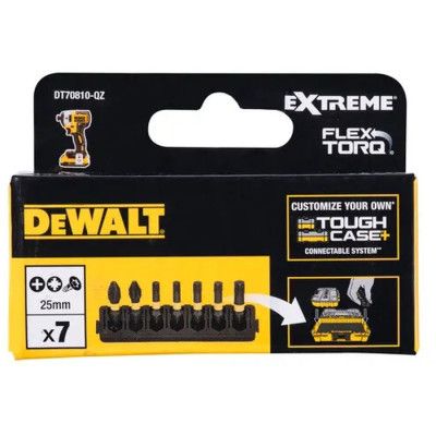 Набор бит DeWALT в касете для Tough Case, FlexTorq, L 25 мм, Рh2,Pz2,Т20 2 шт,Т25 2 шт,Т30 (DT70810) | Зображення 1