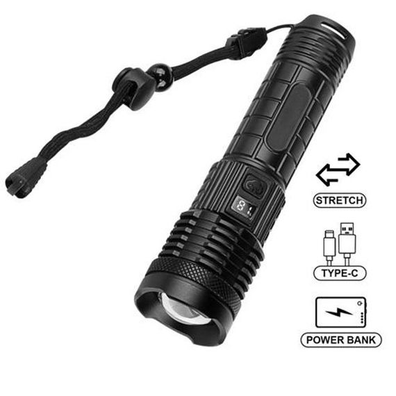 Ліхтарик PLD-H007 White Laser LED PM10-TG із вбудованим акумулятором PowerBank, Ліхтарик тактичний ручний | Зображення 9