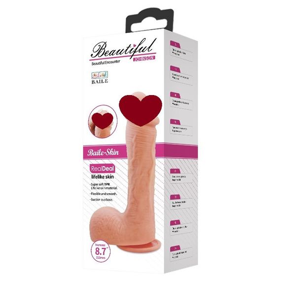 Фаллоимитатор на присоске JOHNSON (телесный) sexstyle