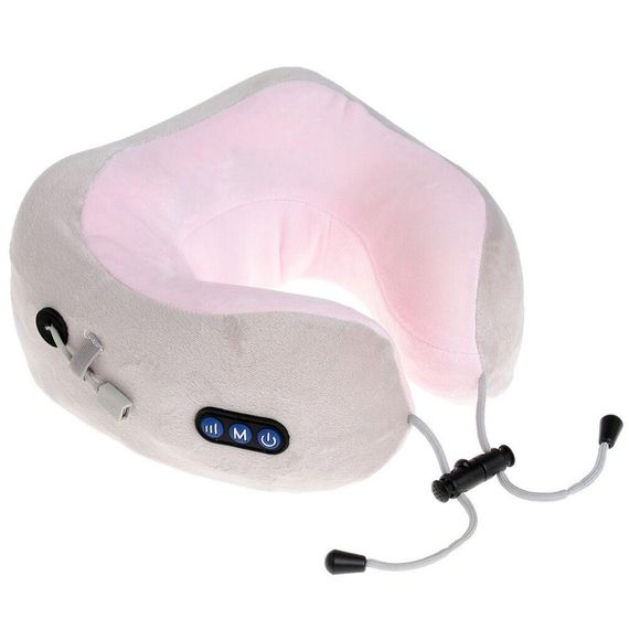 Бездротова масажна подушка для шиї з USB, U-Shaped Upgrade Vibration Pillow / Вібраційна подушка-масажер з пам'яттю | Зображення 3