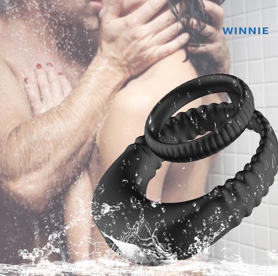 Двойное эрекционное кольцо с вибрацией 10 режимов sexstyle | Зображення 2