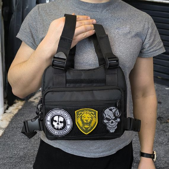 Практична чоловіча сумка слінг, Сумка чоловіча плечова плечова сумка месенджер кобура RF-91 | Зображення 4