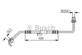 Шланг гальмівний FORD AUSTRALIA, BOSCH (1987476511)