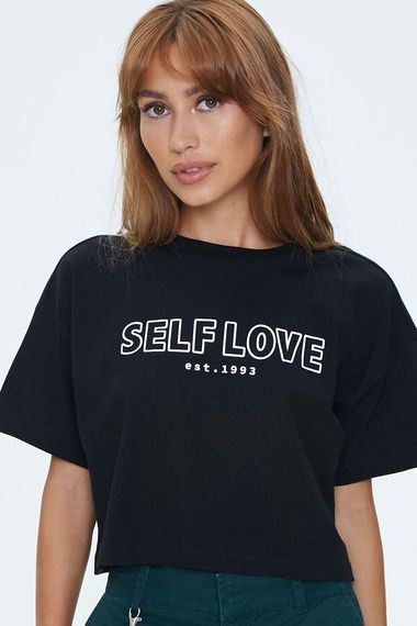 Футболка женская с принтом повседневная XL Черная