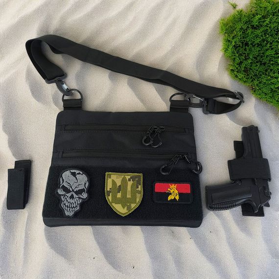 Сумка мужская плечевая плечевая мужская сумка тактическая из кордуры DP-88 | Зображення 1