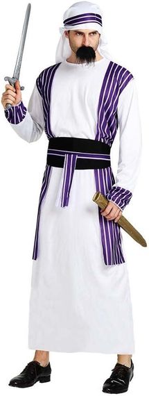 Костюм арабского шейха мужской, набор кандура, гутра, пояс для косплея восточного принца, карнавала, Хэллоуина | Зображення 3