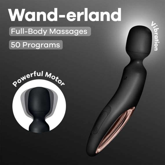 Вібромасажер Satisfyer Wand-erland (Black/Rosegold) sexstyle | Зображення 5