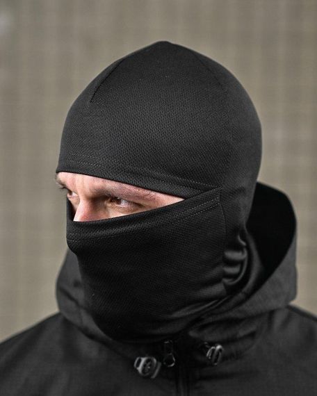 Летняя балаклава CoollMax чорная ВТ7481