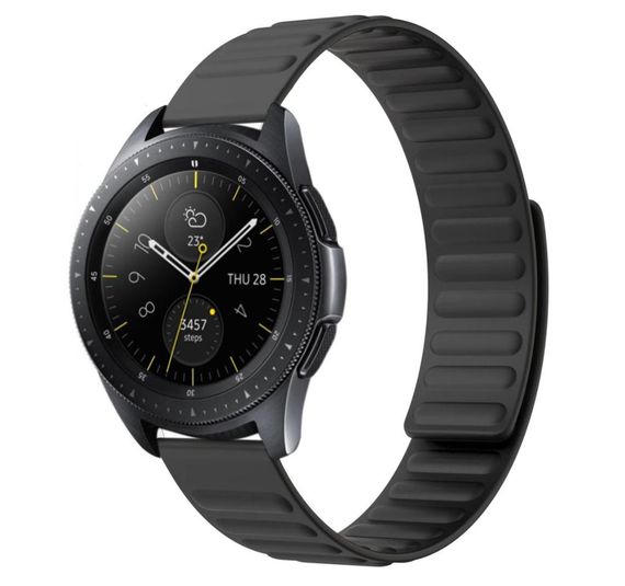 Силиконовый магнитный ремешок Primolux Magnet для часов Samsung Galaxy Watch 42 mm SM-R810 - Black