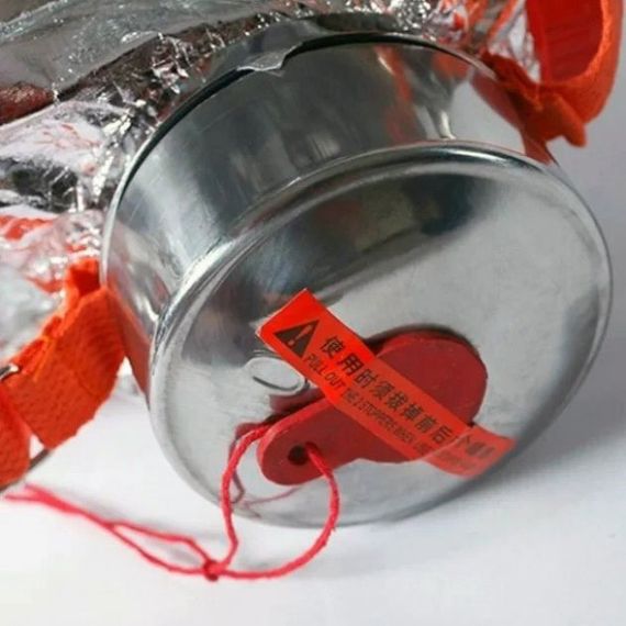 Маска противогаз из алюминиевой фольги, панорамный противогаз Fire mask защита головы от радиации YZ-25 | Зображення 3