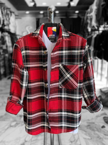 Тепла Сорочка Мадрид червоний S