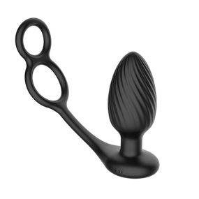 Анальна вібропробка Nexus Tornado Cock and Ball Ring обертання+вібрація, ерекційне кільце, пульт Sex Aura