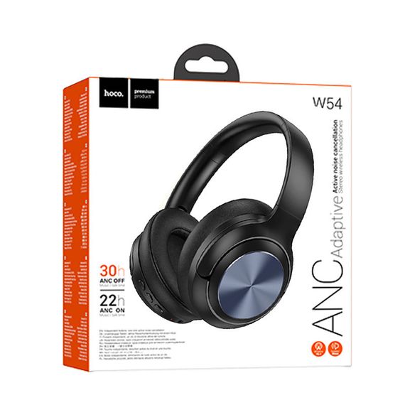 Накладные беспроводные наушники Hoco W54 Young ANC Black | Зображення 4