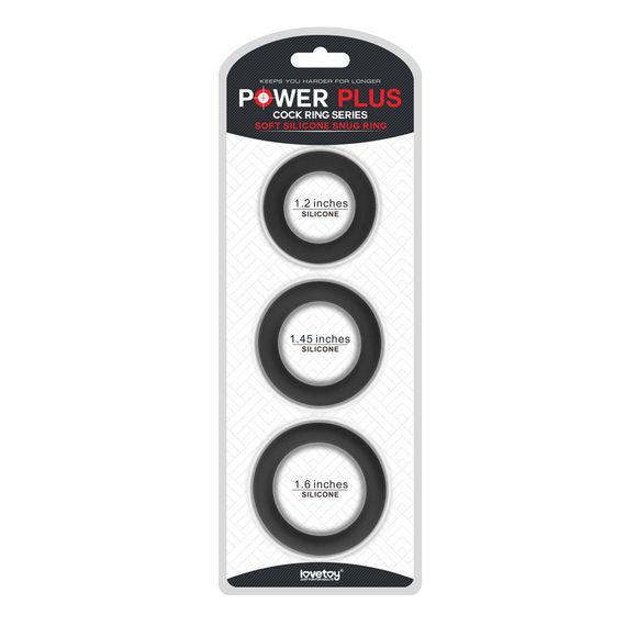 Эрекционные кольца - Power Plus Soft Silicone Snug Ring Black Sex Aura