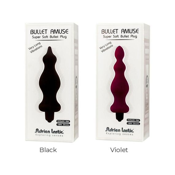 Анальна пробка з вібрацією Adrien Lastic Bullet Amuse Black, макс. діаметр 3,9 см | Зображення 5