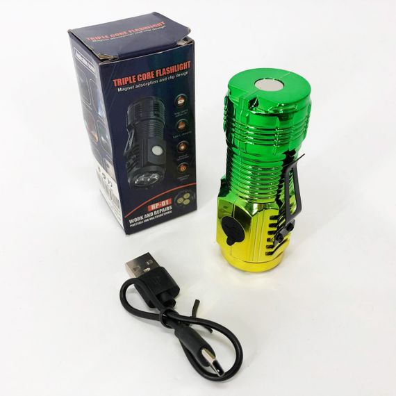 Ліхтар тактичний маленький PLD-HP01-3LED, Ліхтар ручний гарний, Ліхтар з IW-459 регулюванням променя | Зображення 5