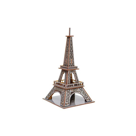 Дерев'яний 3D конструктор "Ейфелева вежа" Puz-00925, 58 деталей | Зображення 1