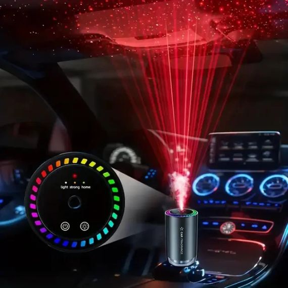 Умный автомобильный ароматизатор с проекцией Aroma 300mAh, 50 мл | Зображення 1