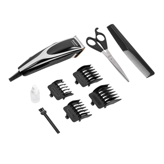 Професійна дротова машинка Magio MG-184 для стриження волосся з накидкою і насадками | Зображення 3