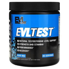 Для поддержки тестостерона Evlution Nutrition EVLTest 210 g (Blue Raz)