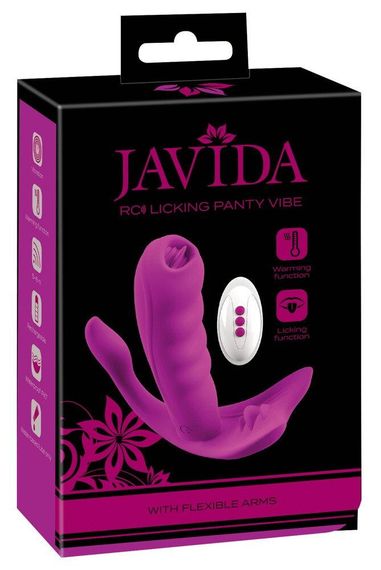 Вібратор з підігрівом у трусики LICKING на пульті Sex Aura