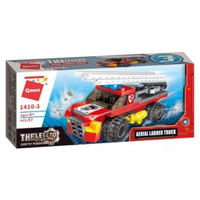 Конструктор Qman 1410-1-8 Пожежна техніка, 79 дет  Aerial Ladder Truck