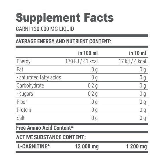 Жиросжигатель для спорта Extrifit Carni Liquid 120000 1000 ml /100 servings/ Lemon Orange | Зображення 1