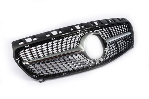Передняя решетка Diamond Silver (2012-2015) для Mercedes A-сlass W176 | Зображення 2