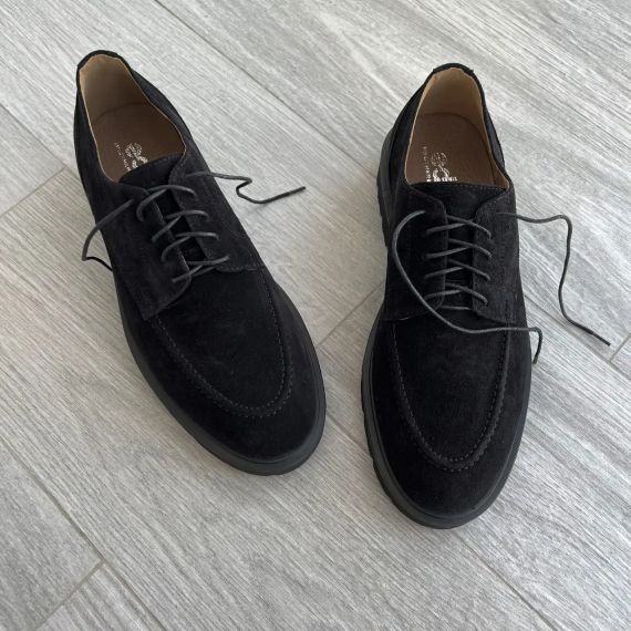 Стильные замшевые туфли на грубой подошве 41 размер | Зображення 9