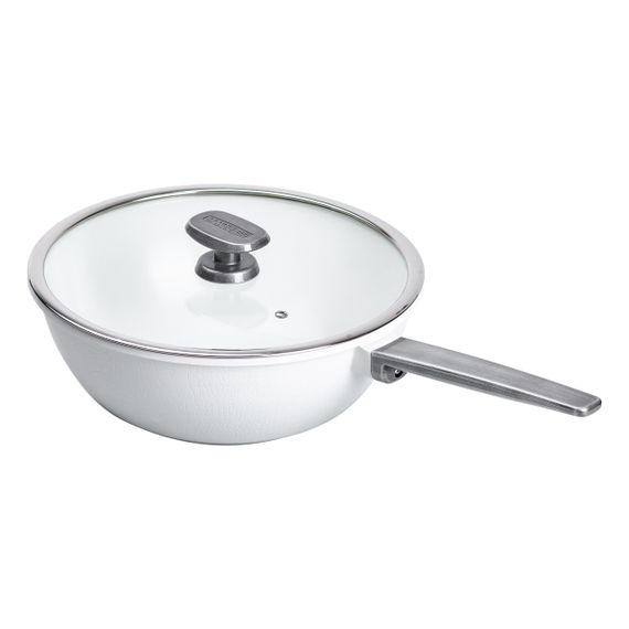 Алюмінієва сковорода 5.6 л з керамічним покриттям антипригарним Ø 30 см Біла MGC HP-4-460W | Зображення 4