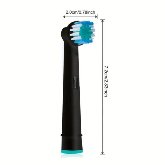 Змінні насадки для електричної зубної щітки Oral-B 16 шт., підходять для Precision Clean, Advance Power та ін. Чорні | Зображення 3