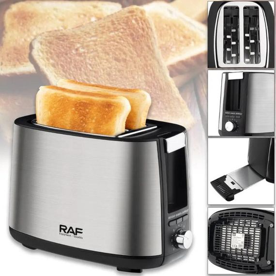 Тостер електричний RAF R.507 з 7 регульованими рівнями піджарювання знімним піддоном для крихт MB-840 750 Вт | Зображення 5