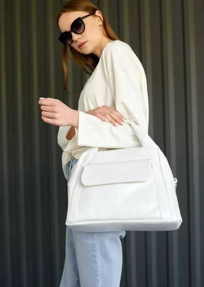 Жіноча спортивна cумка Sambag Vogue BKS біла 37 х 25 х 16 см (90153008)