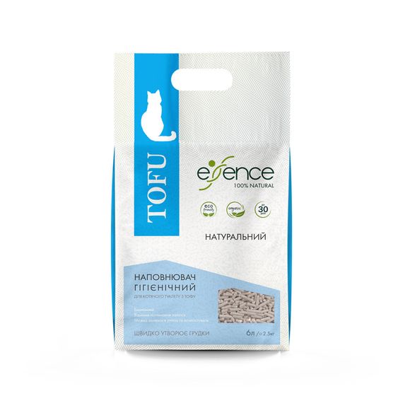 Наповнювач гігієнічний Essence для котячого туалету натуральний з тофу гранула 3 мм 6 л | Зображення 2