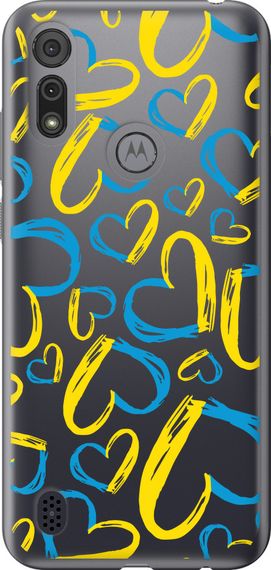 Чехол на Motorola E6i Сердца UA "5292u-2355-17620"