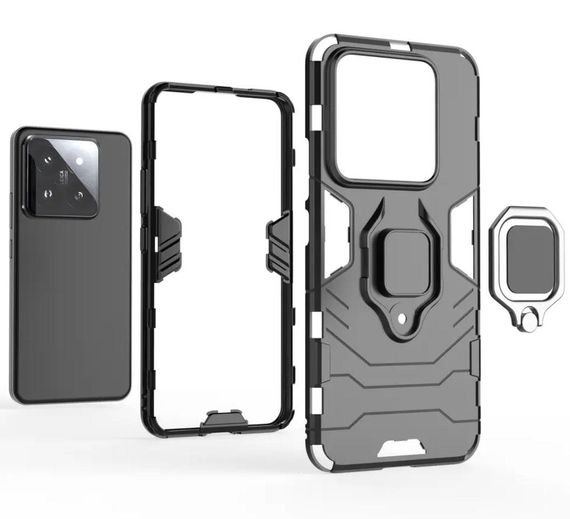 Чехол бампер Primolux Ring Armor для Xiaomi 14 - Black | Зображення 4