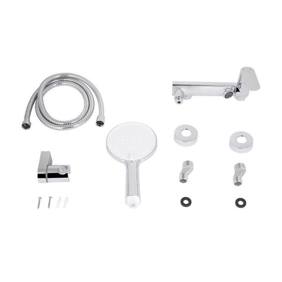 Смеситель для ванны Qtap Evia с поворотным изливом (c душевым гарнитуром) QTEVI260CRM47578 Chrome | Зображення 7