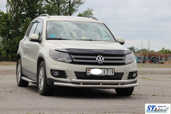 Передняя защита ST016 (нерж) для Volkswagen Tiguan 2007-2016 гг | Зображення 1