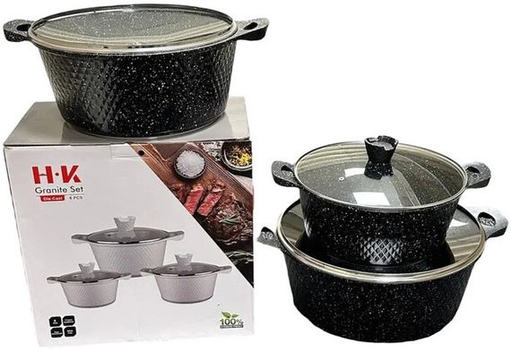 Набір каструль XPRO DM-6 3 шт 32/36/40 зі скляною кришкою (44359-DM-6_2772)