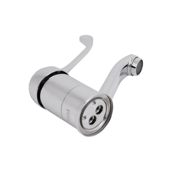 Смеситель для раковины локтевой Lidz Watt 002M с поворотным изливом (k40) LDWAT002MCRM34861 Chrome | Зображення 4