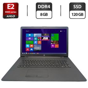 Ноутбук HP 17-bs036ng / 17.3" (1600x900) TN / AMD E2-9000e (2 ядра по 1.5 - 2.0 GHz) / 8 GB DDR4 / 120 GB SSD / AMD Radeon R2 Graphics / WebCam / DVD-ROM б/у