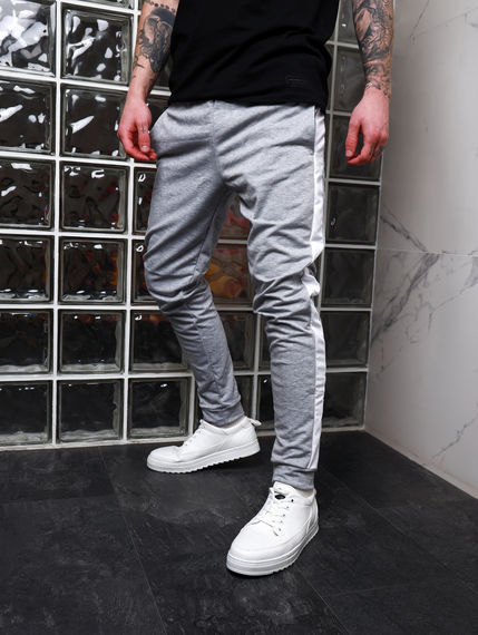 Штаны лампас весна серо-белый XS | Зображення 1