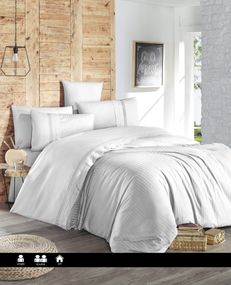 Постельное белье First Choice Ranforce Deluxe 200 х 220 см Gala White