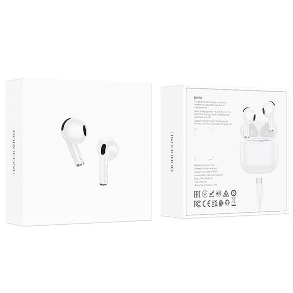 Беспроводные TWS наушники Borofone BW83 White | Зображення 5