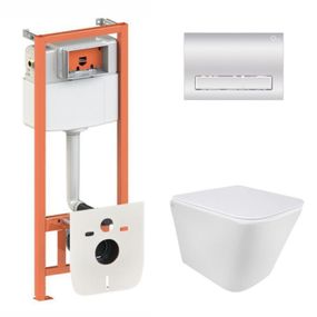 Готове рішення Qtap для ванної кімнати: підвісний унітаз Tern Ultra Quiet 490x365x325 + комплект інсталяції Nest 4 в 1 (лінійна