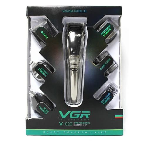 Машинка для стрижки VGR V-029 акумуляторна бездротова з насадками | Зображення 5